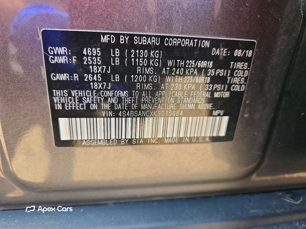 Subaru Outback 2019