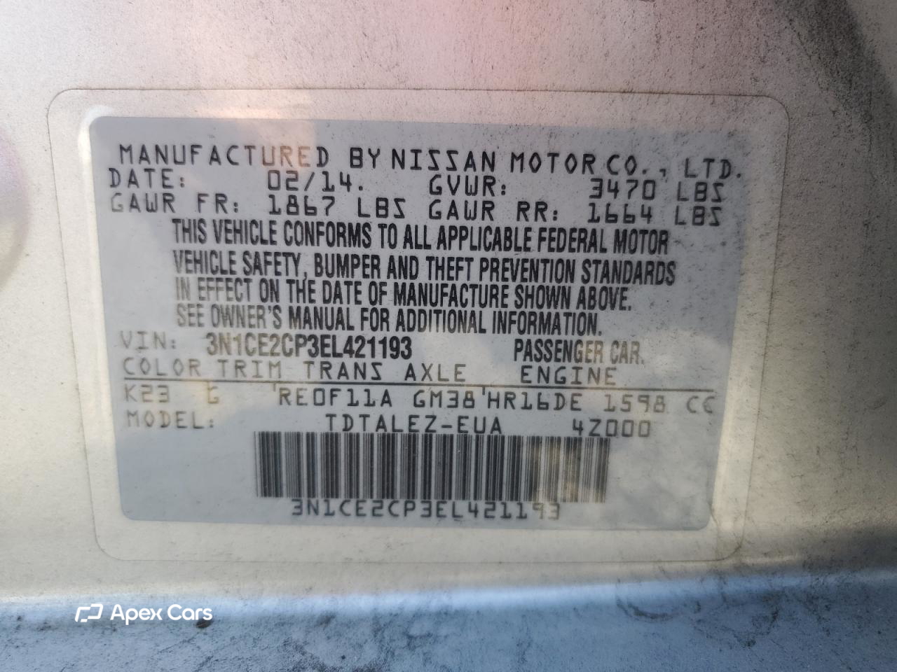 Nissan Versa 2014