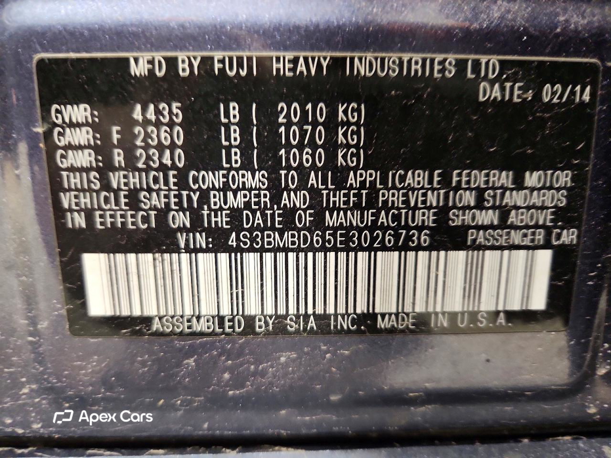 Subaru Legacy 2014