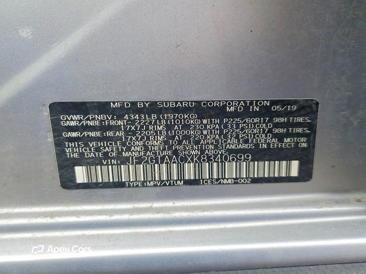 Subaru XV 2019