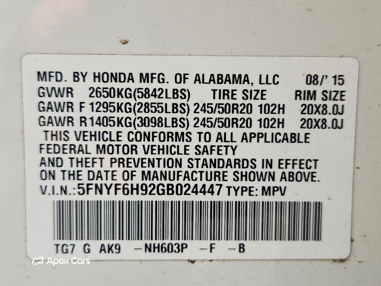 Honda Pilot 2016
