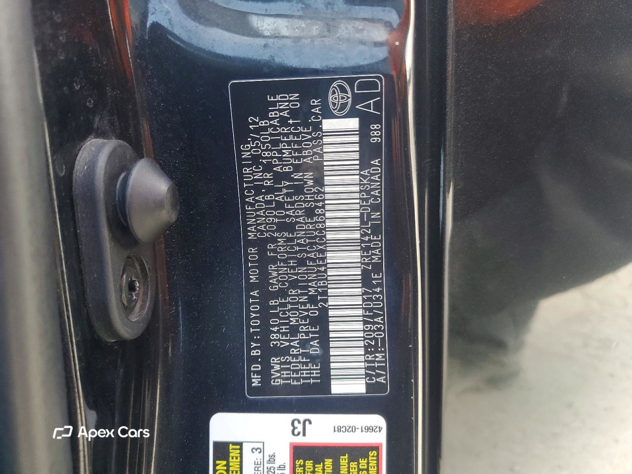 Toyota Corolla 2012
