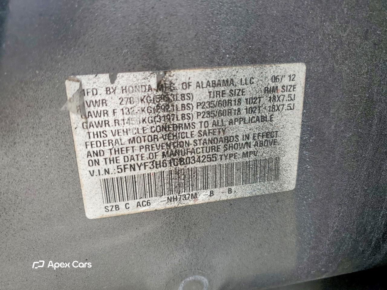 Honda Pilot 2012