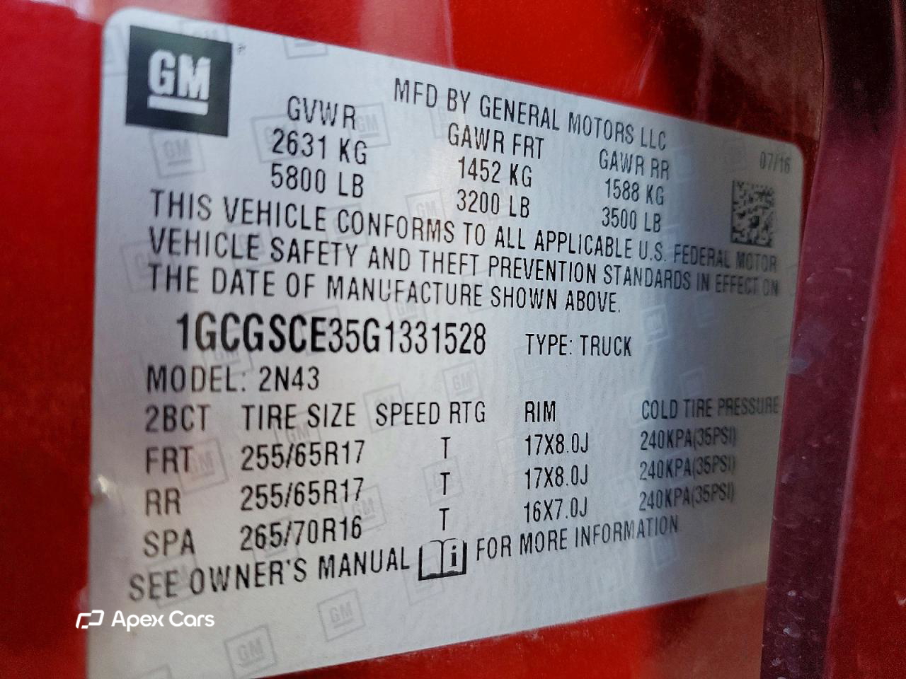 Chevrolet Colorado 2016