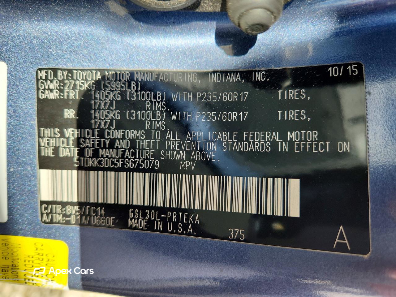 Toyota Sienna 2015