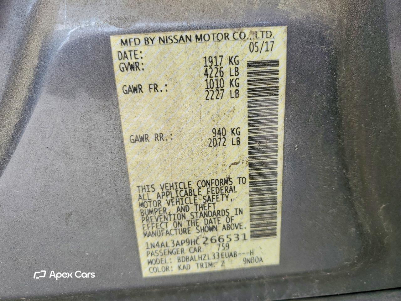 Nissan Altima 2017