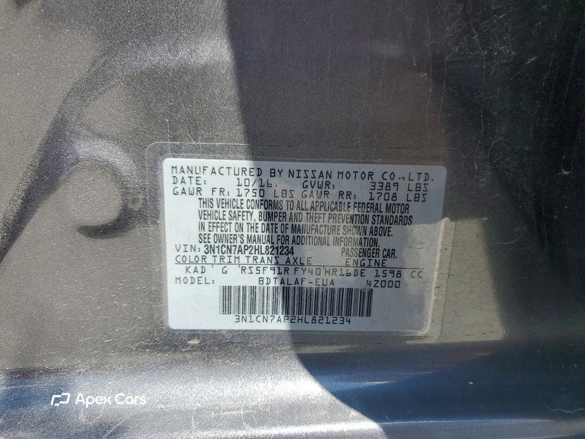 Nissan Versa 2017