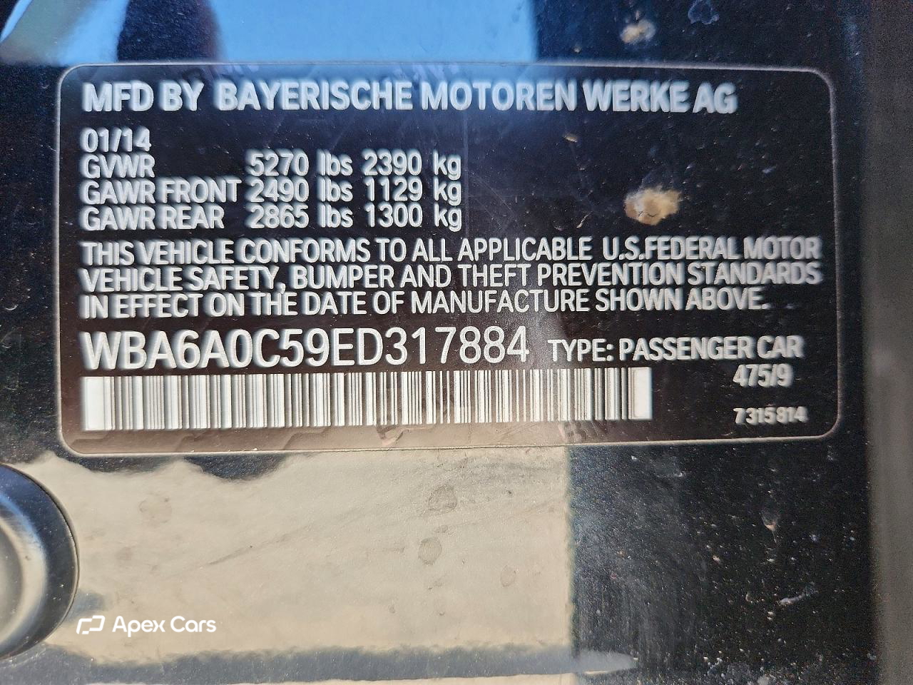 BMW Series 6 2014