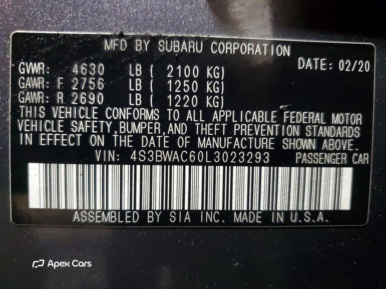 Subaru Legacy 2020