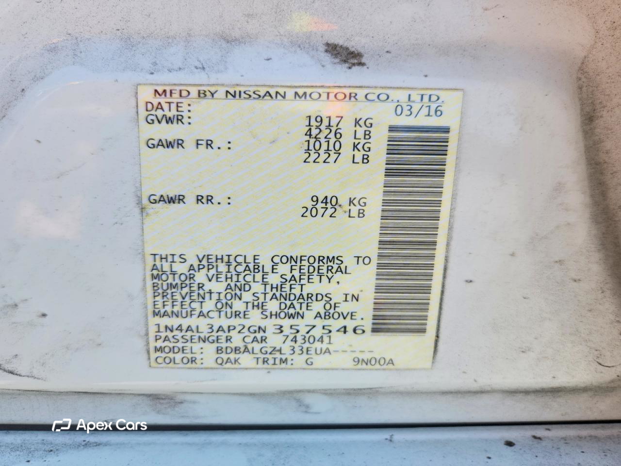 Nissan Altima 2016