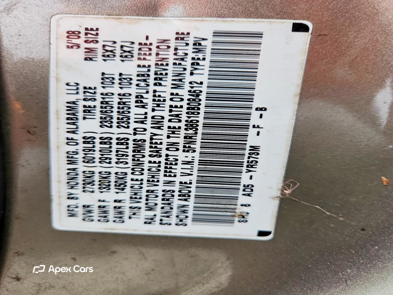 Honda Odyssey 2008