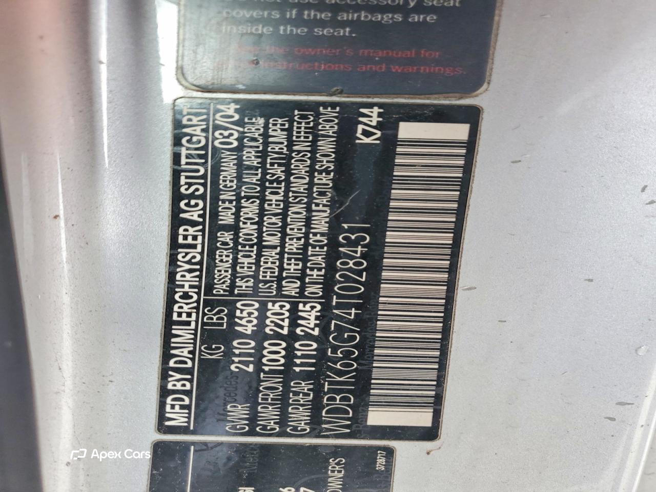 Mercedes-Benz CLK-klasse 2004