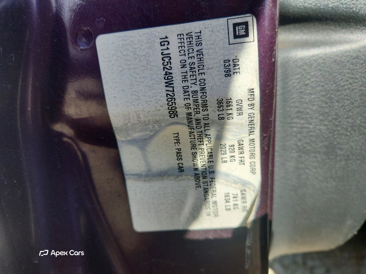 Chevrolet Cavalier 1998