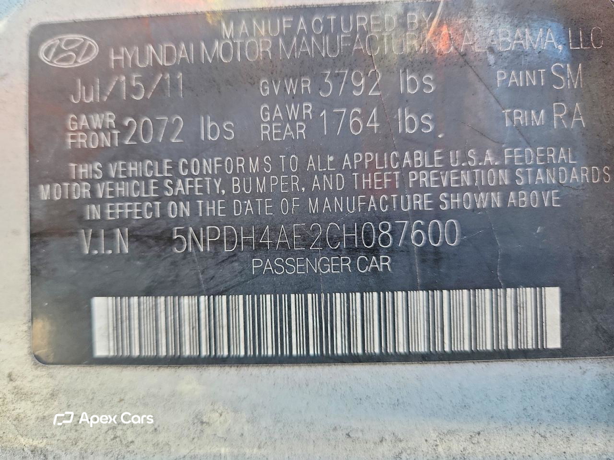 Hyundai Elantra 2012
