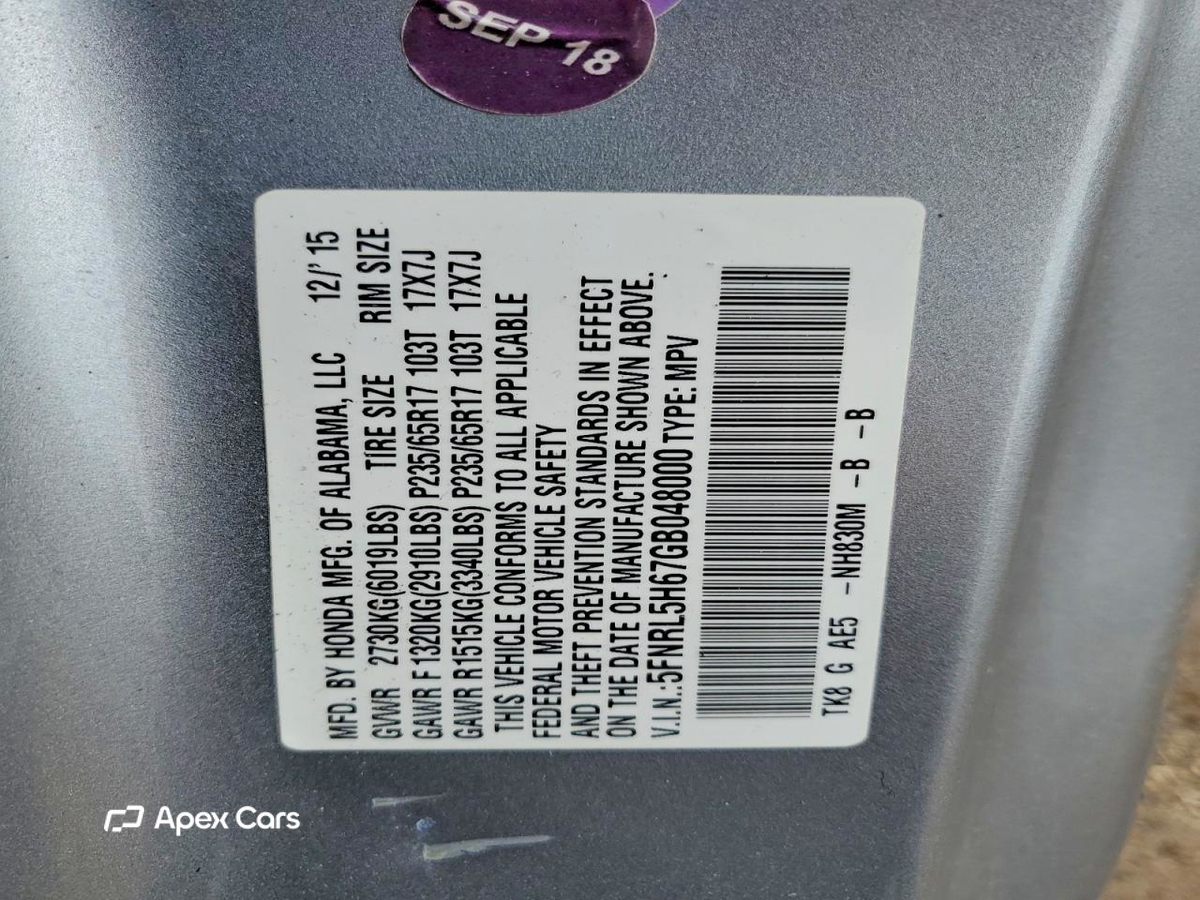 Honda Odyssey 2016