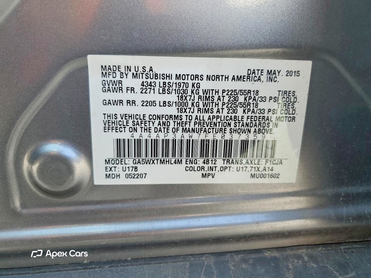 Mitsubishi Outlander 2015