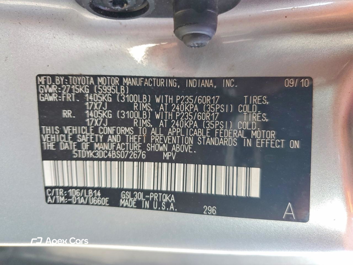 Toyota Sienna 2011