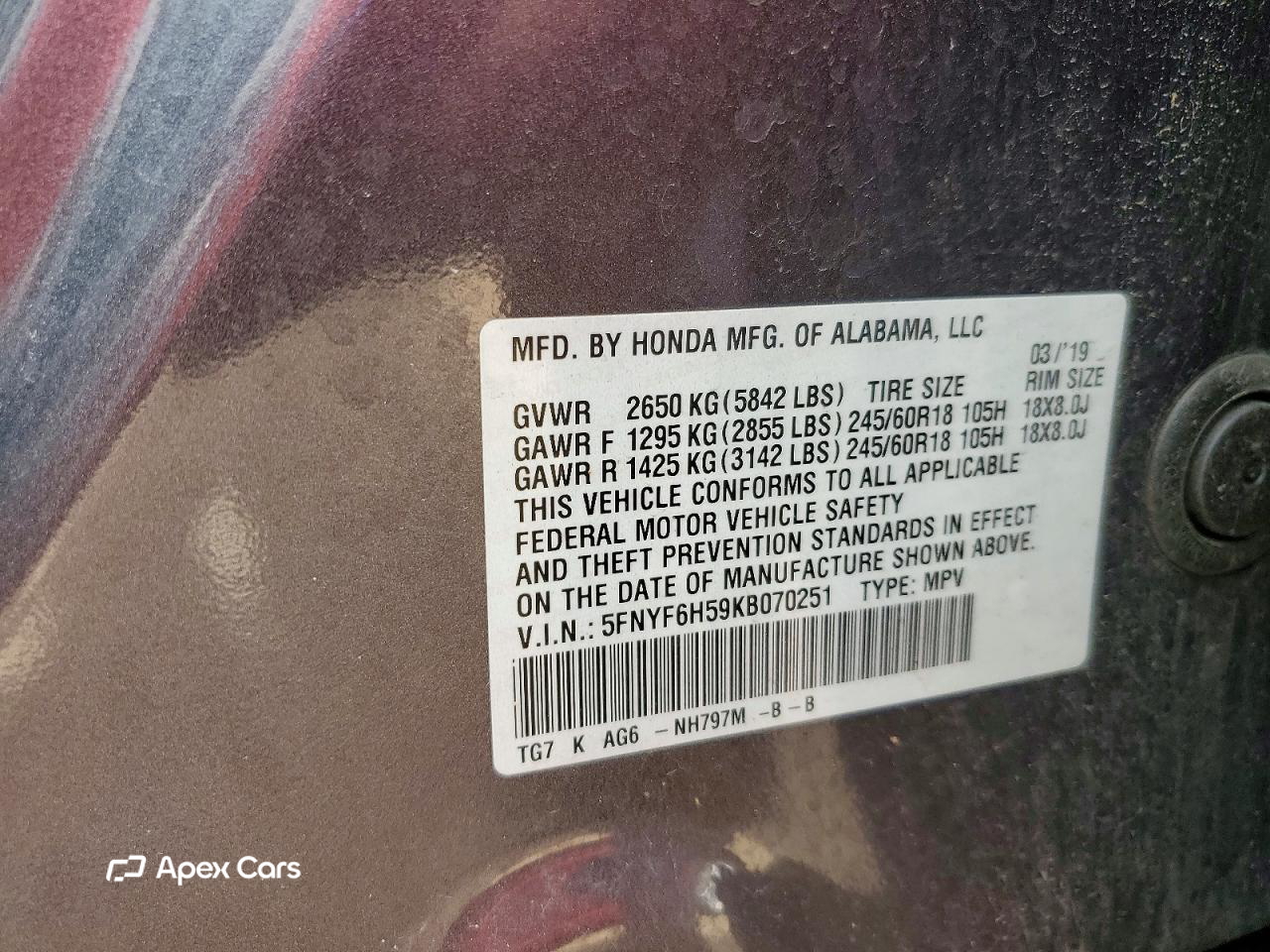 Honda Pilot 2019