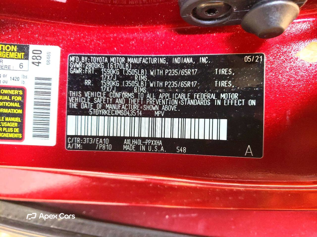 Toyota Sienna 2021