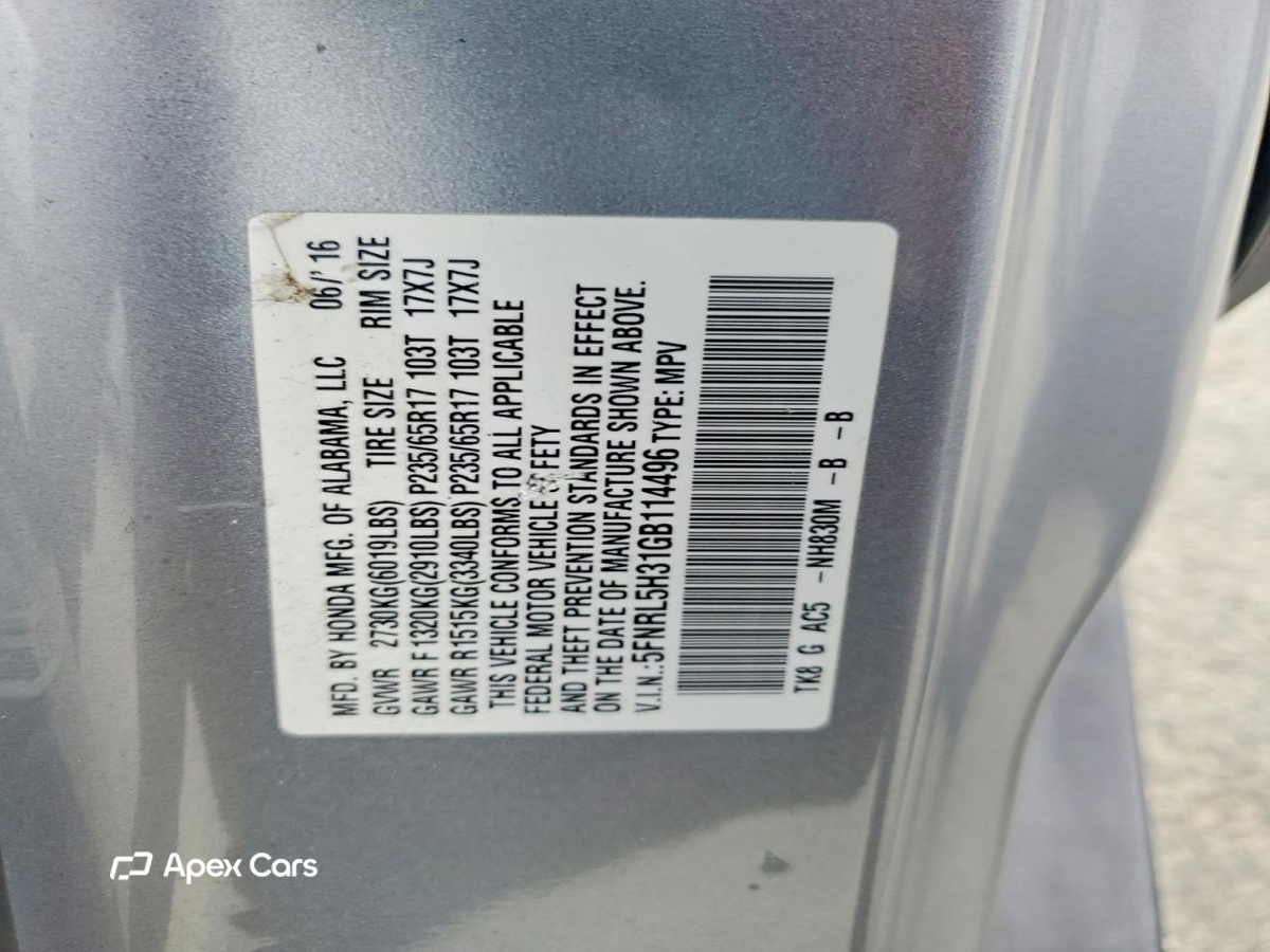 Honda Odyssey 2016