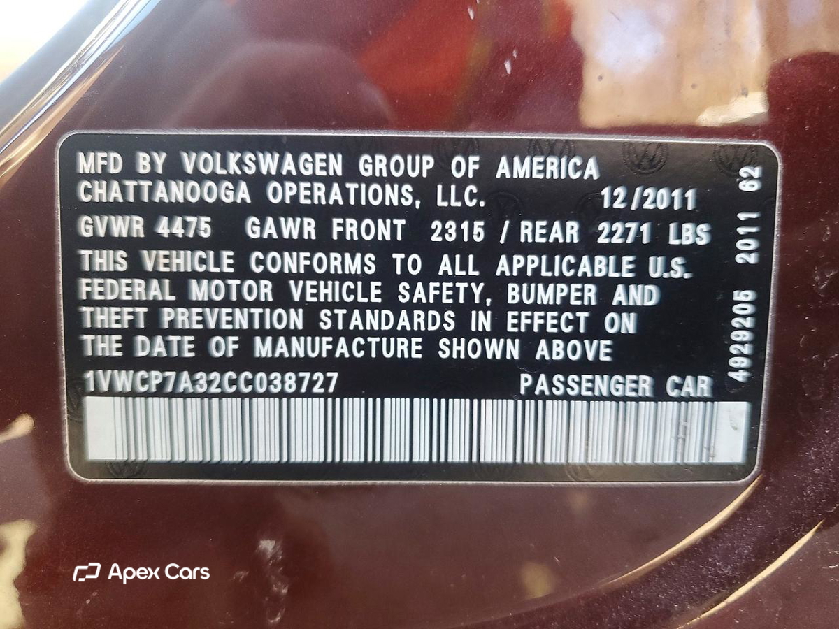 Volkswagen Passat 2012