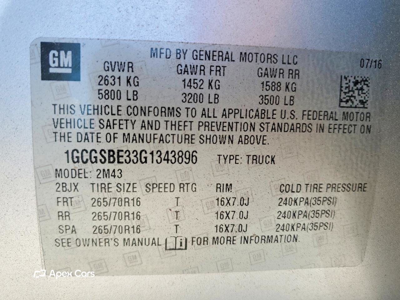 Chevrolet Colorado 2016