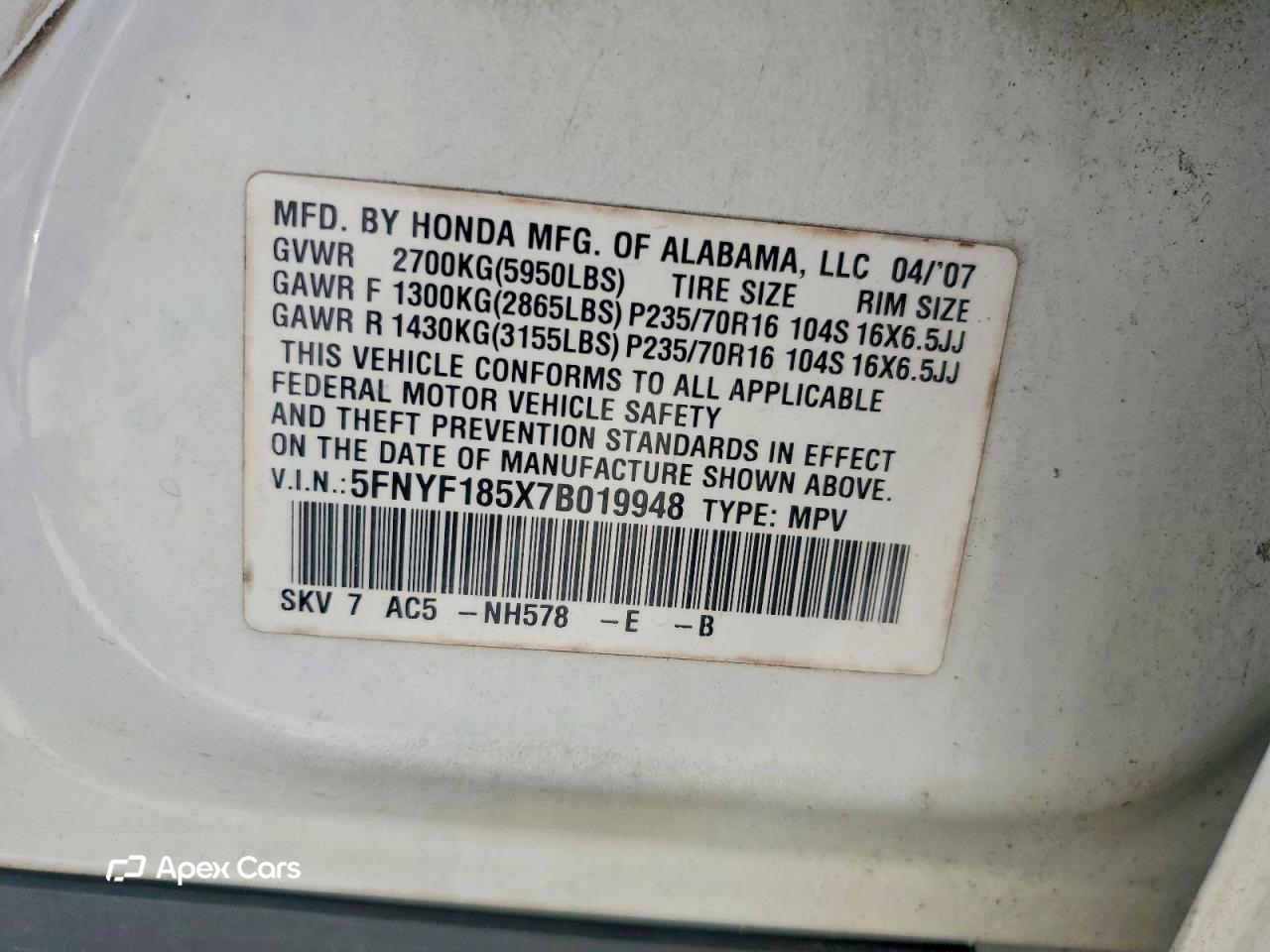 Honda Pilot 2007