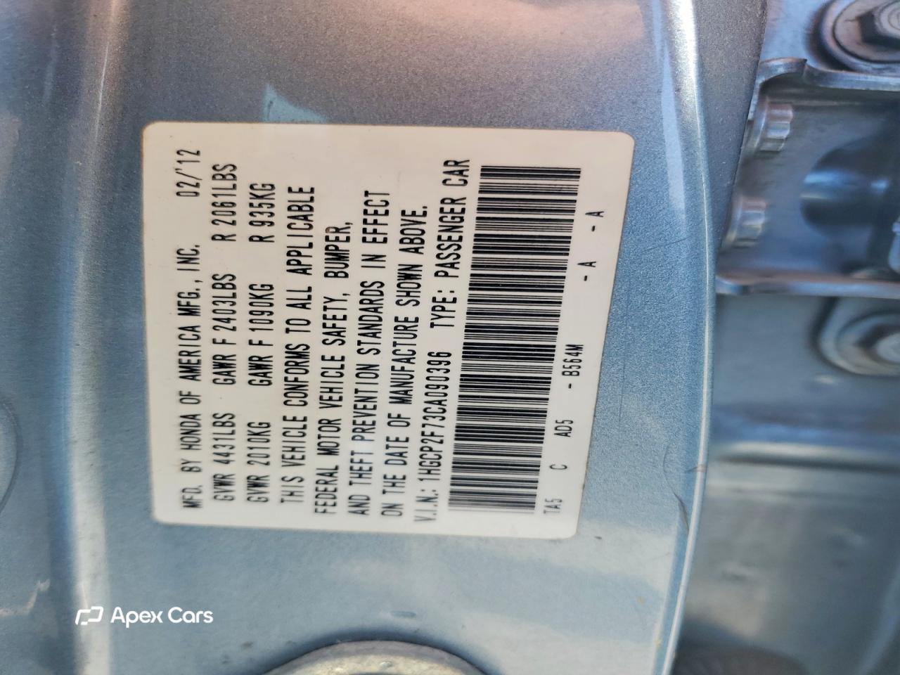 Honda Accord 2012