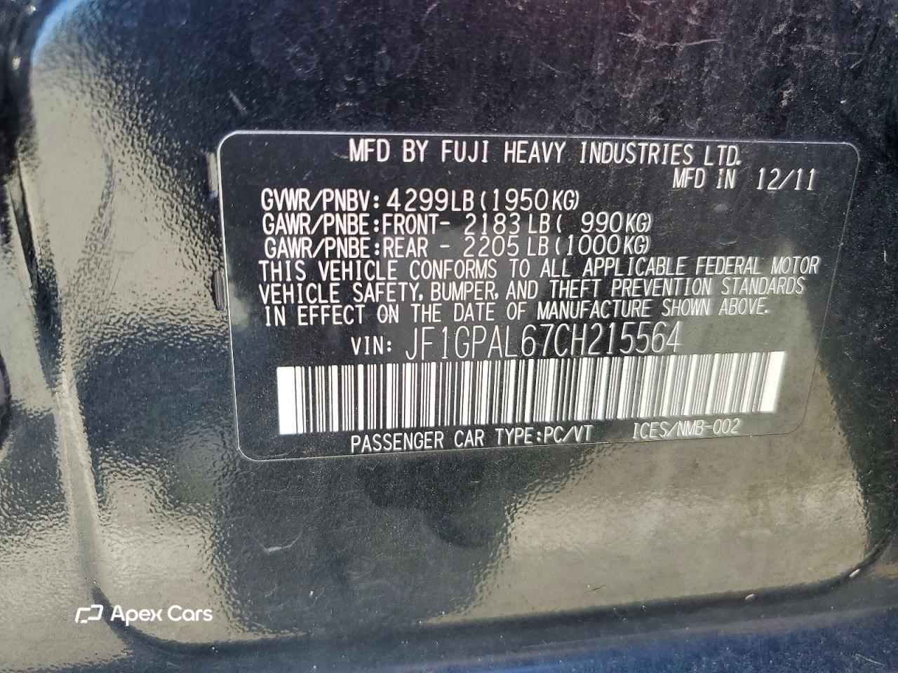 Subaru Impreza 2012