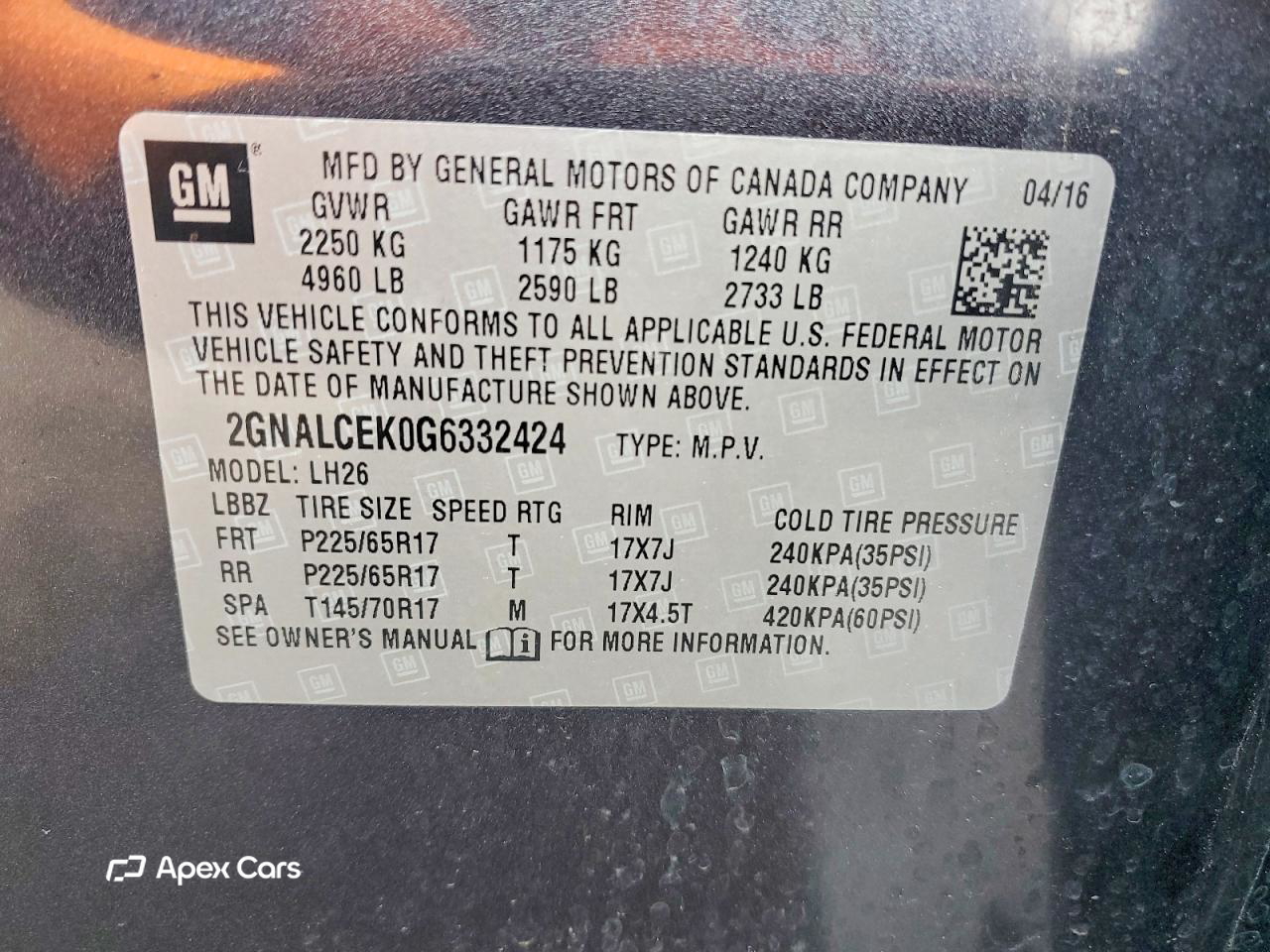Chevrolet Equinox 2016