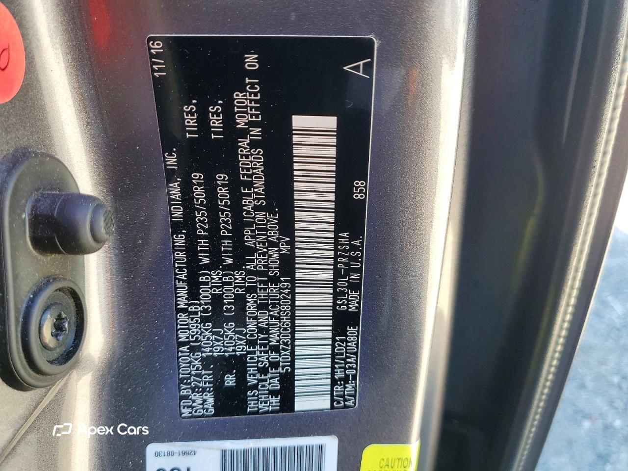 Toyota Sienna 2017
