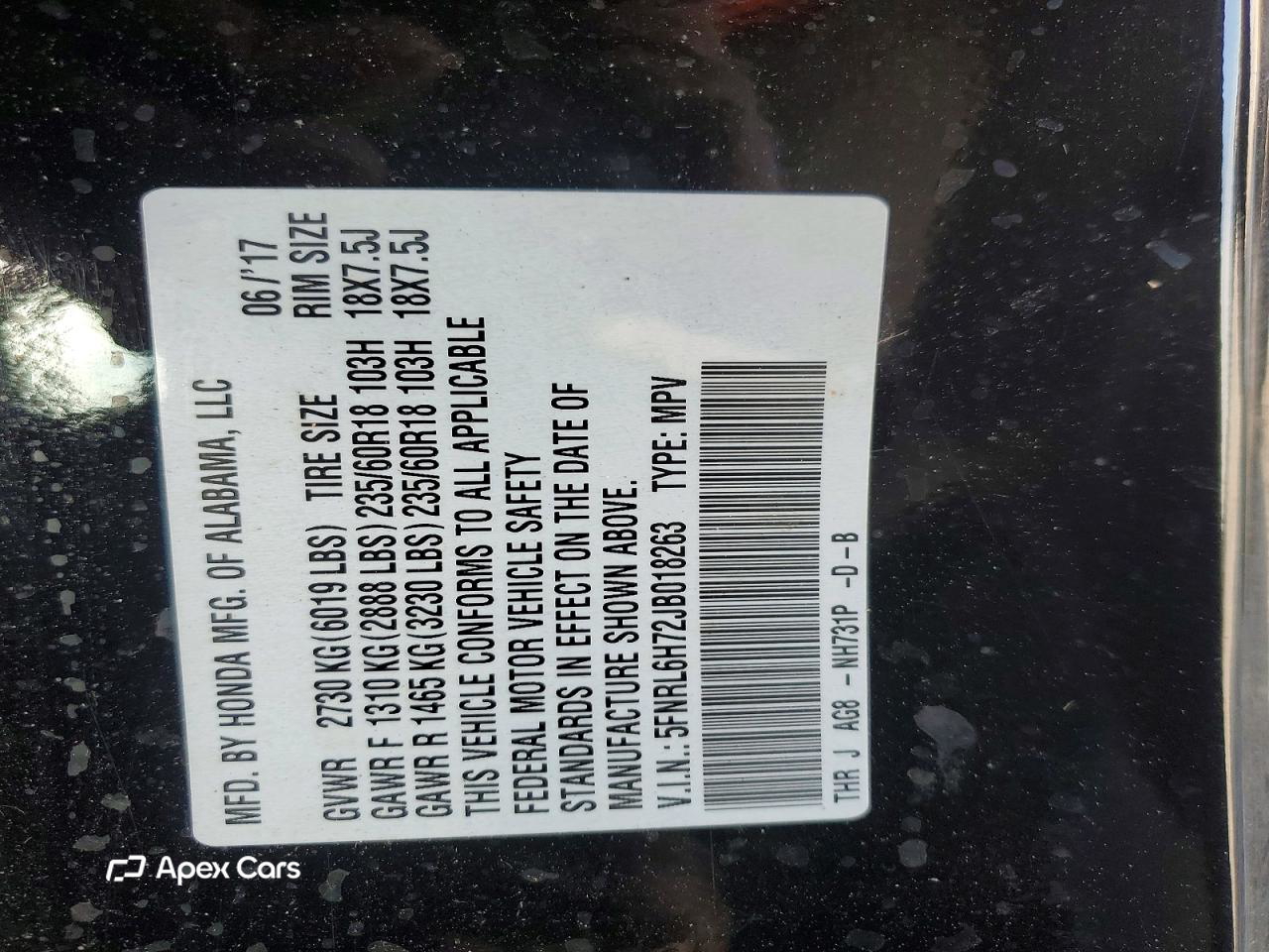 Honda Odyssey 2018