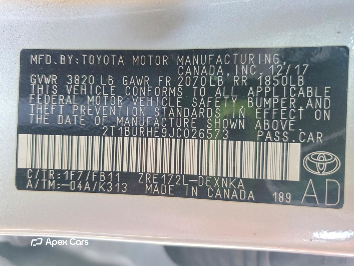Toyota Corolla 2018