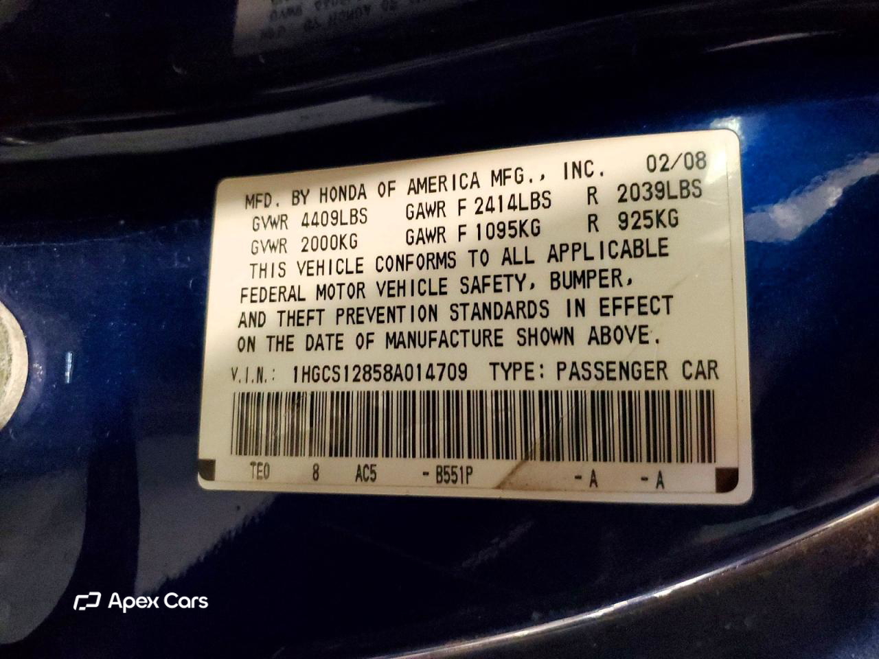 Honda Accord 2008