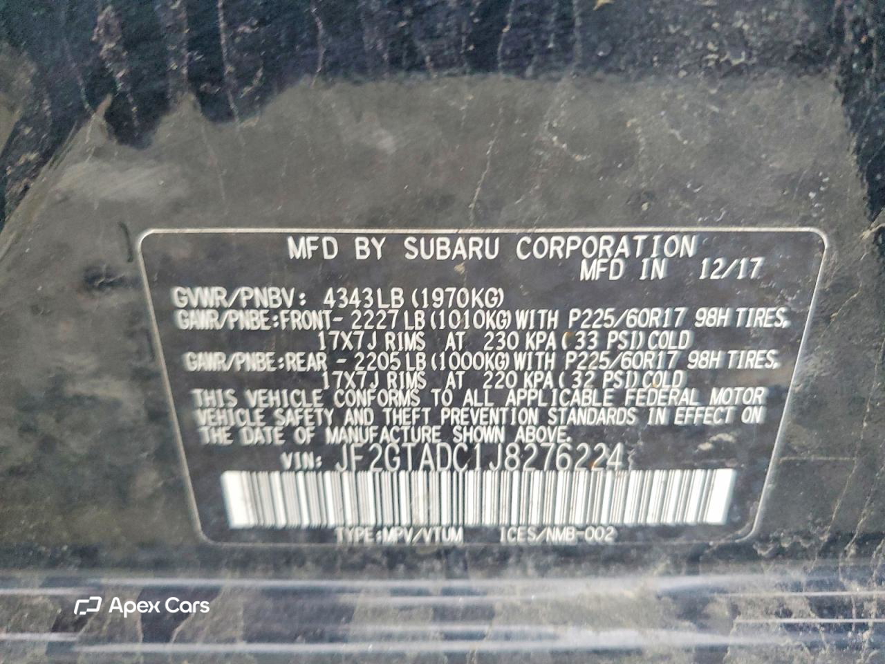Subaru XV 2018