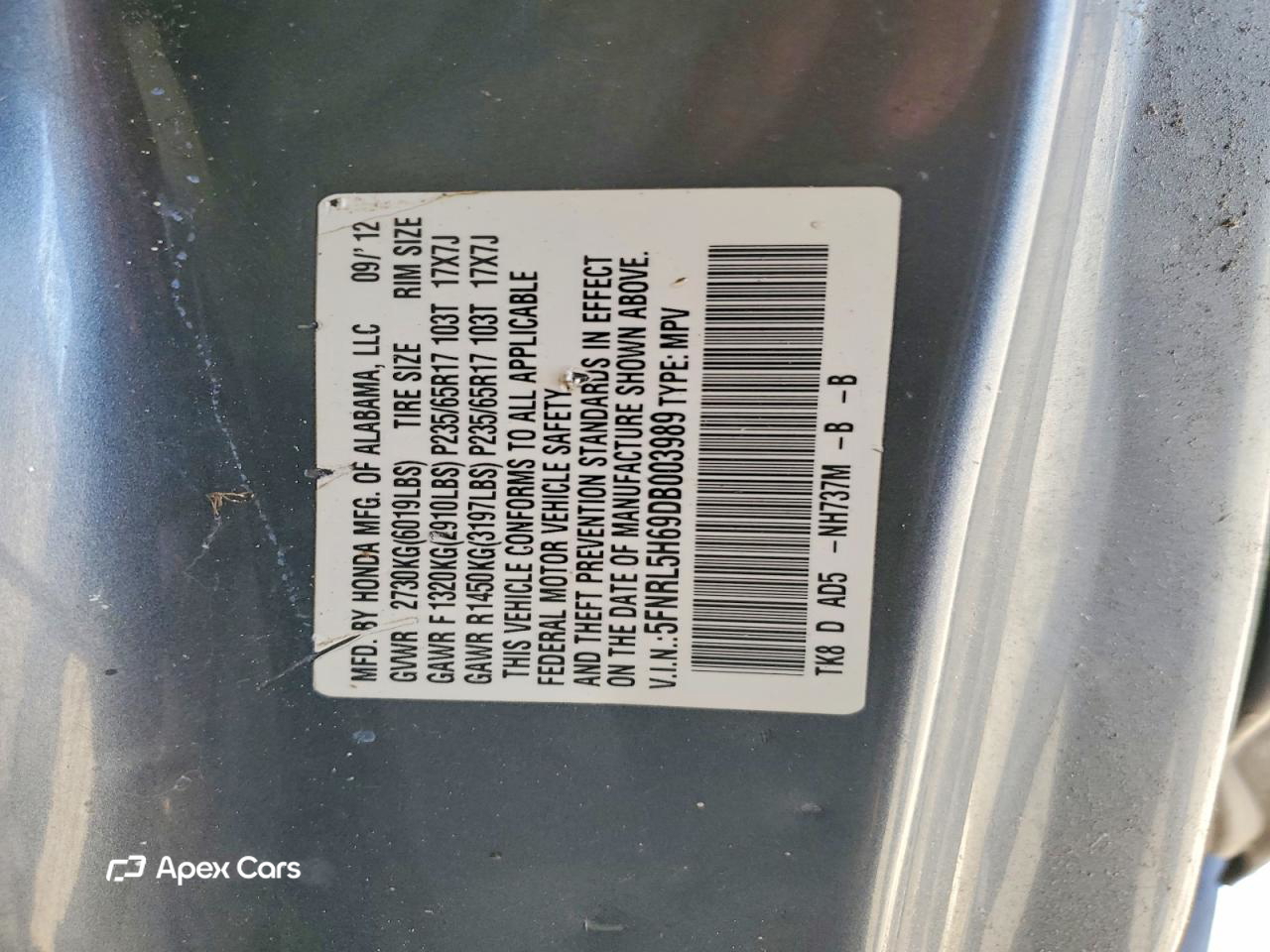 Honda Odyssey 2013