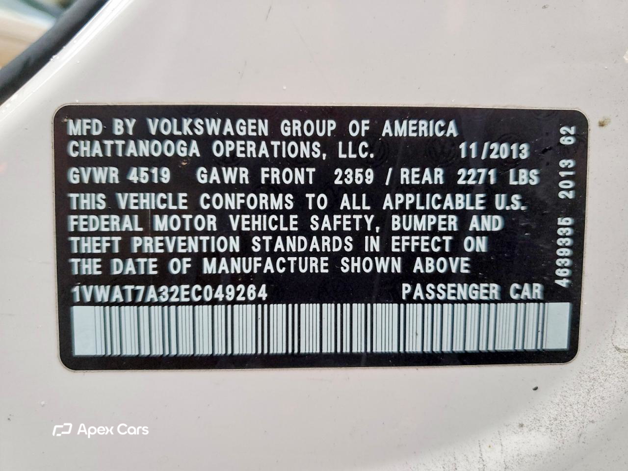 Volkswagen Passat 2014