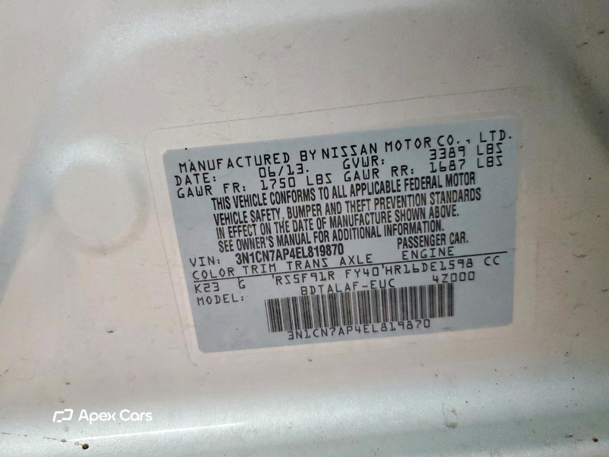 Nissan Versa 2014