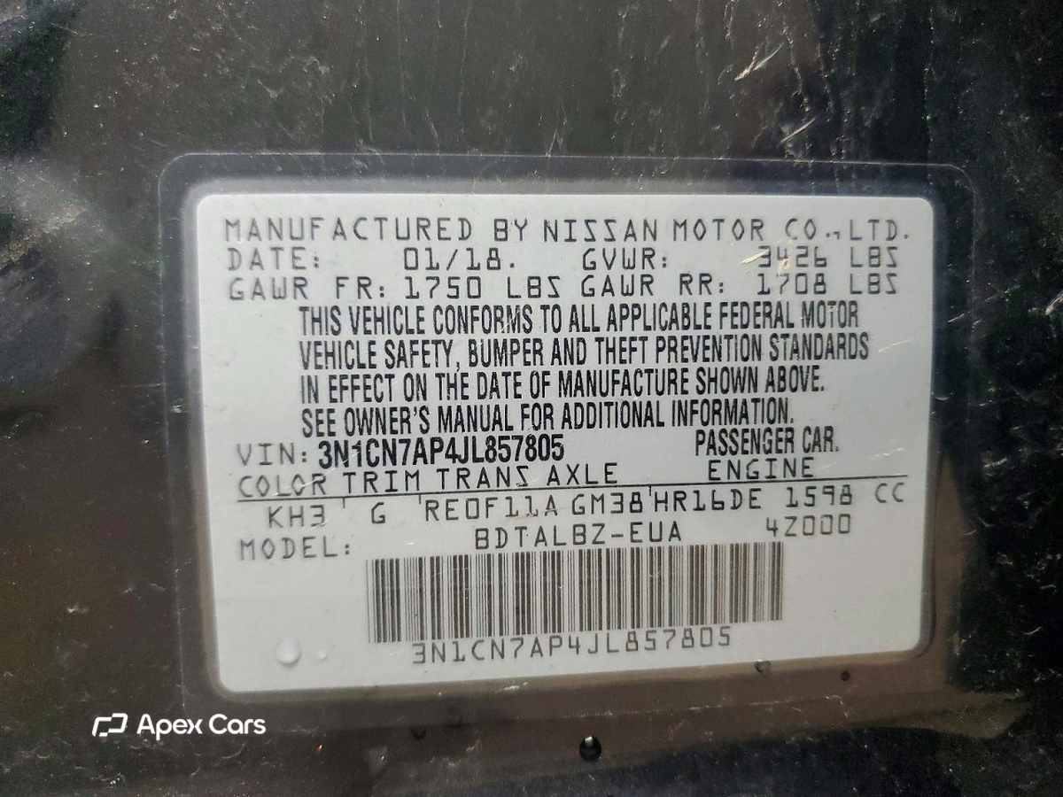 Nissan Versa 2018