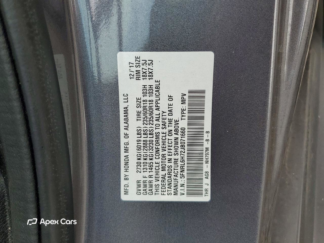 Honda Odyssey 2018