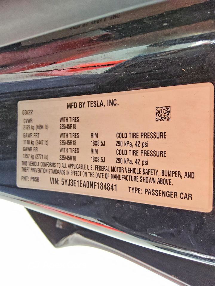 Tesla Model 3 2022