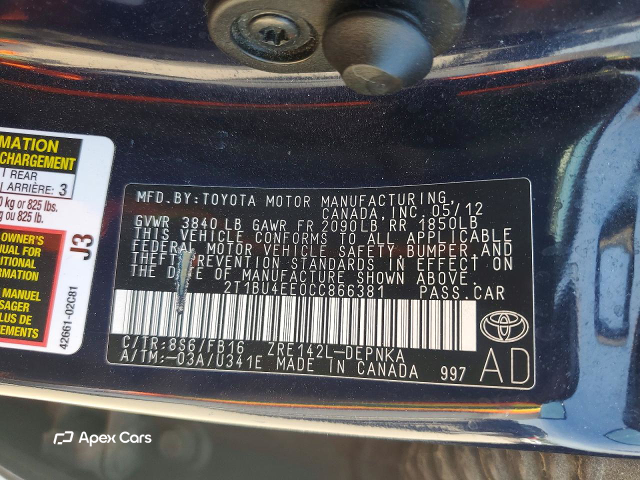 Toyota Corolla 2012