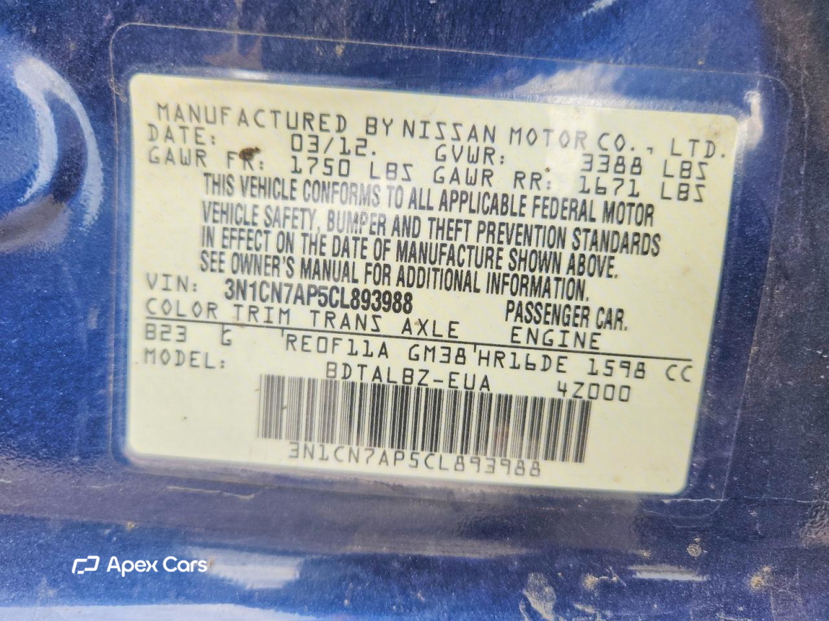 Nissan Versa 2012