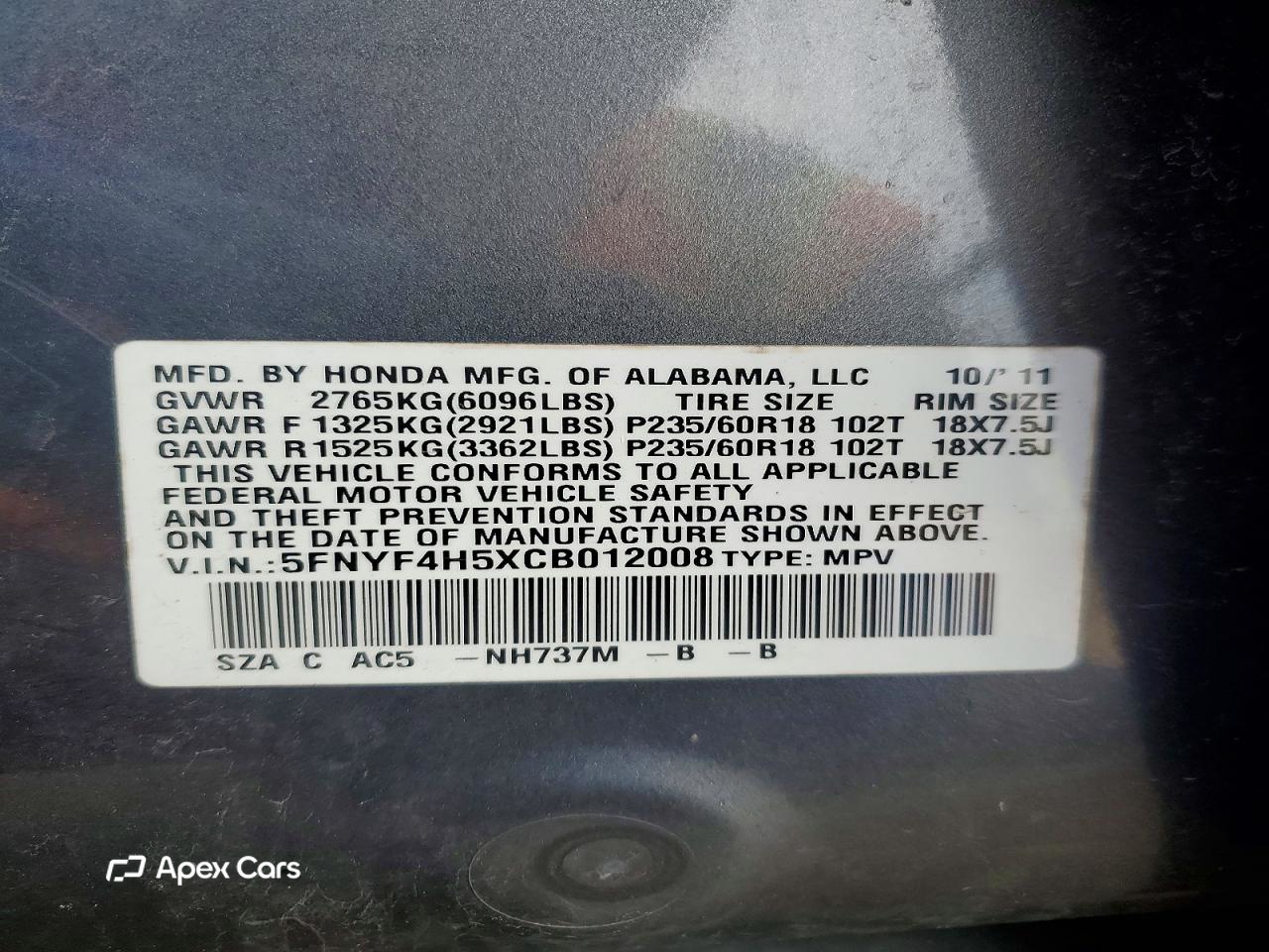 Honda Pilot 2012