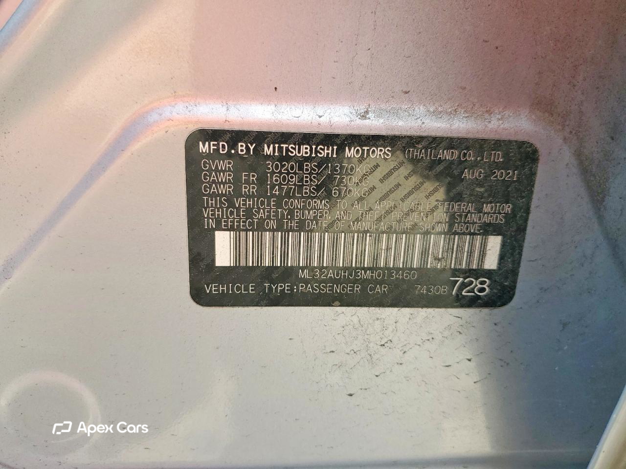 Mitsubishi Mirage 2021