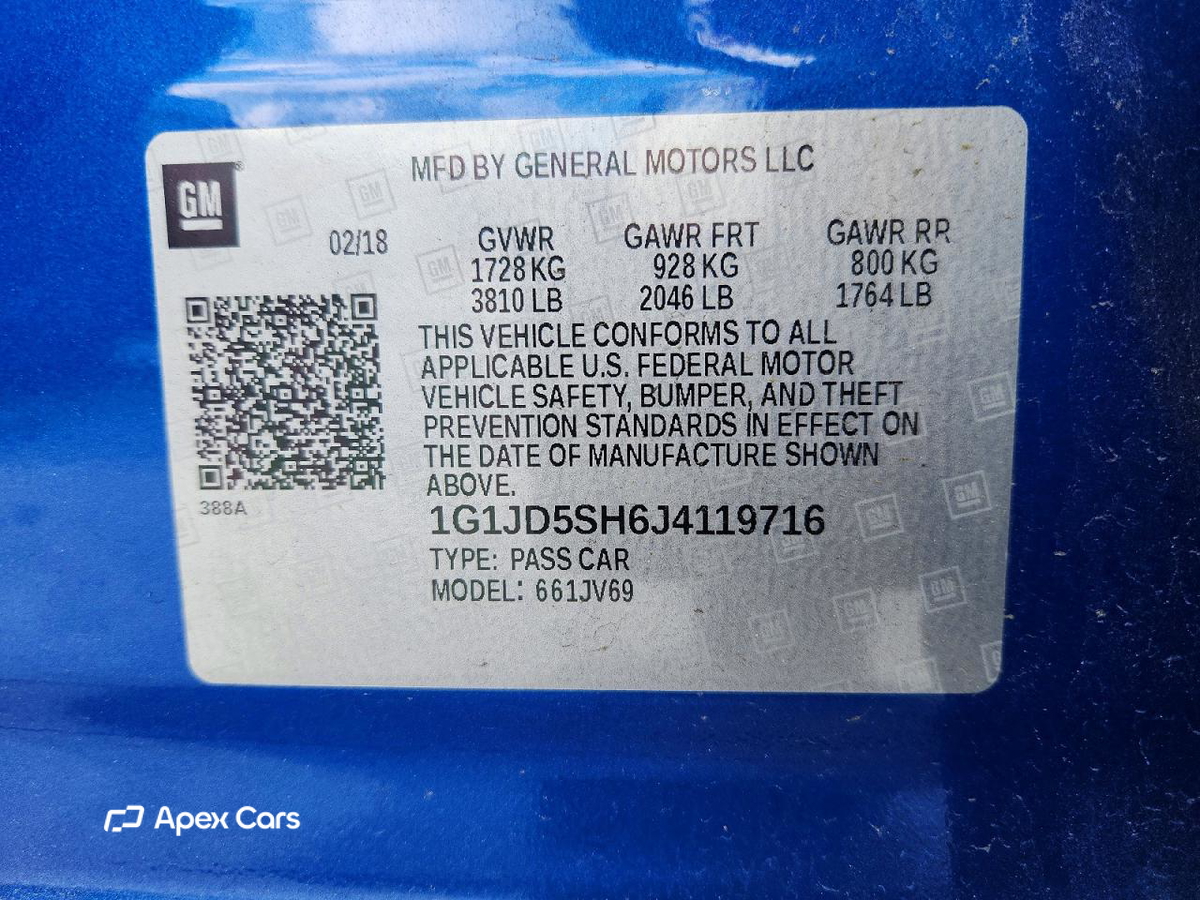 Chevrolet Sonic 2018