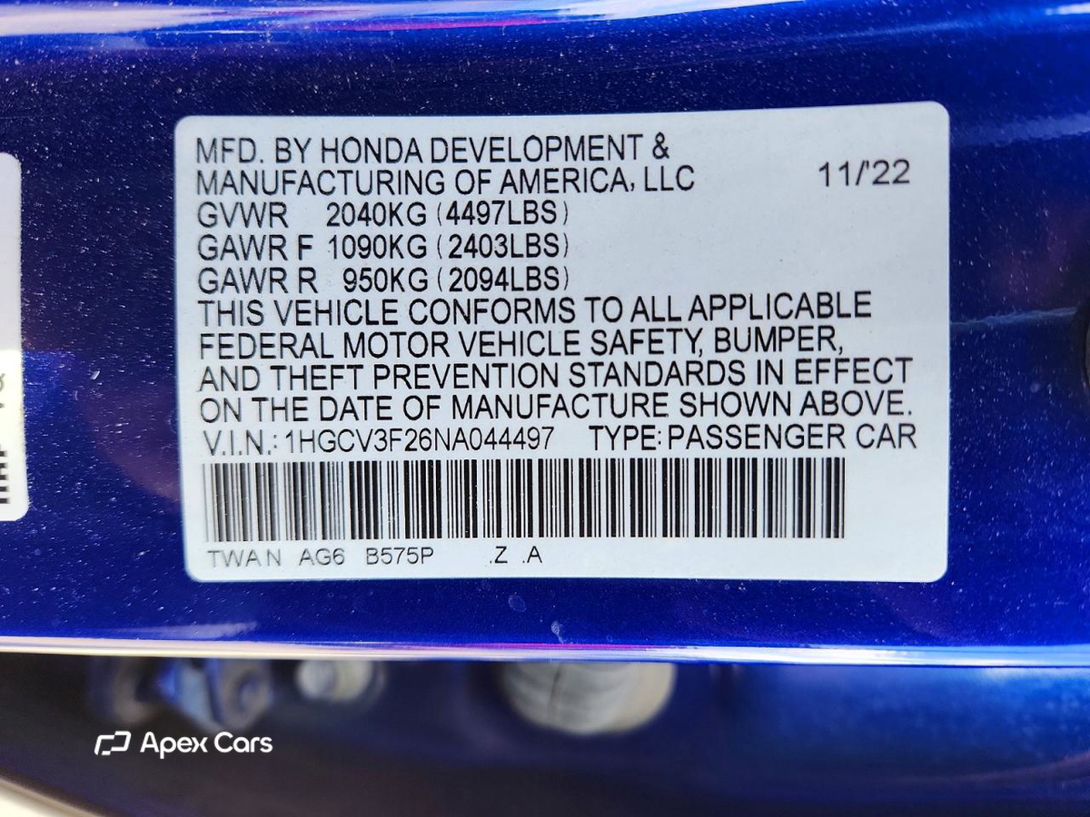 Honda Accord 2022