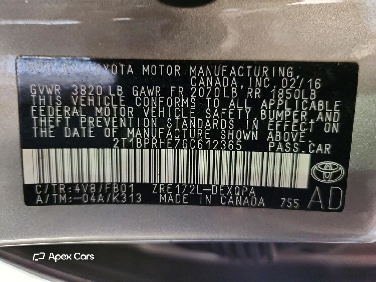 Toyota Corolla 2016