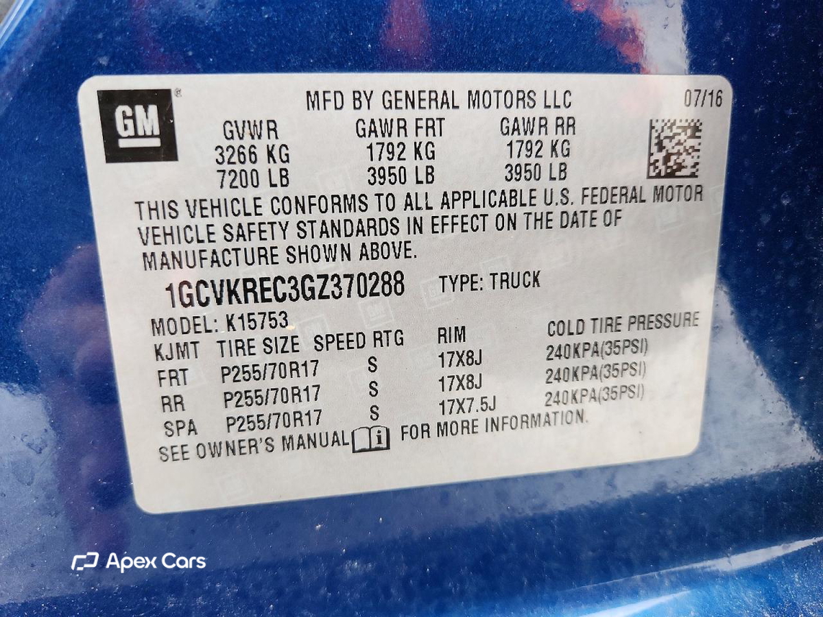 Chevrolet Silverado 2016