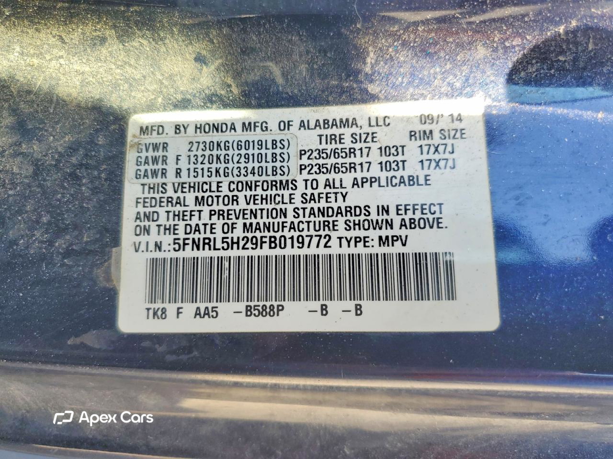 Honda Odyssey 2015